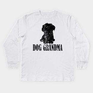 Maltese Dog Grandma Kids Long Sleeve T-Shirt